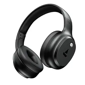 boAt Rockerz 421 (2025 Launch), 40Hrs Battery, Low Latency(40ms), 40mm Drivers, ENx Technology, Integrated Controls, v5.4 Bluetooth Headphones, Wireless Headphone with Mic (Black Sabre)
