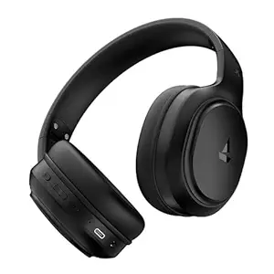 boAt Rockerz 430 w/ 40mm Drivers, Beast Mode w/ 40ms Latency, 40hrs Playback, ENx Tech, Voice Assistant, BTv5.4, Adaptive Fit & Easy Access Controls, Bluetooth Over Ear Headphones(Black Sabre)